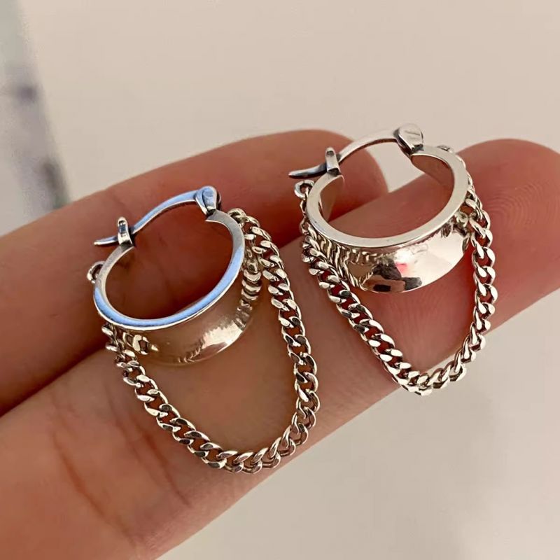 Hoop Tassel Ear Clips