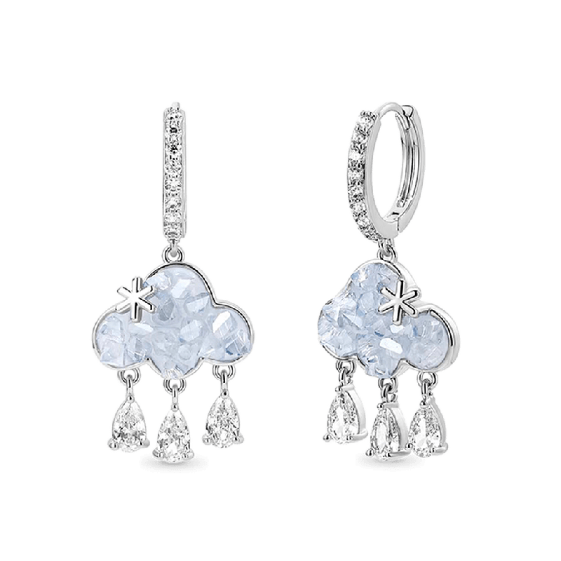 Cloud Tassel Stud Earrings