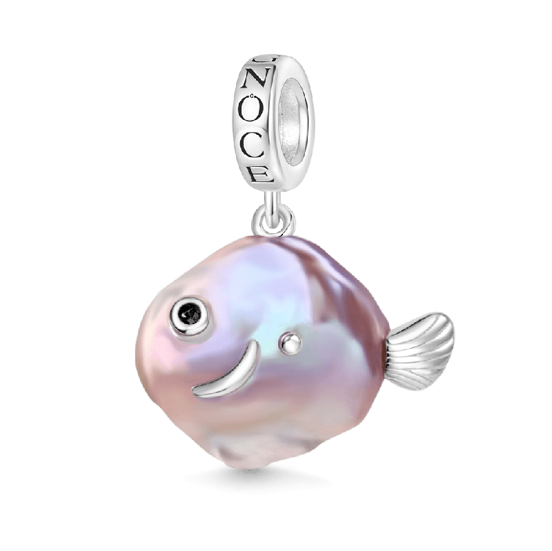 Fish Baroque Pearl Silver Pendant