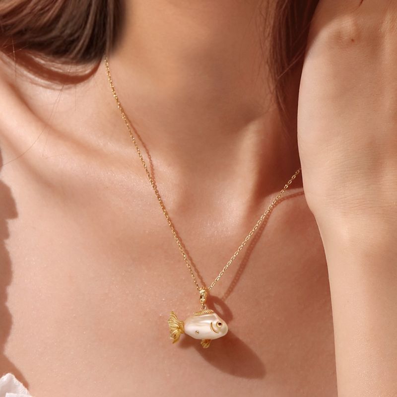 Goldfish Baroque Pearl Pendant