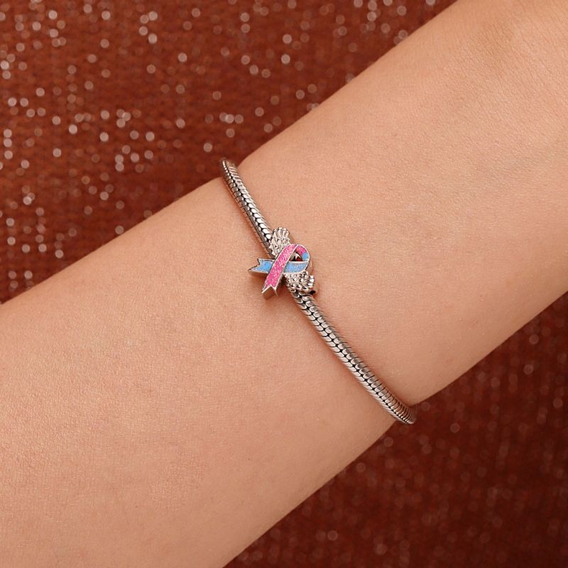 Ribbon Angel Memorial Charm