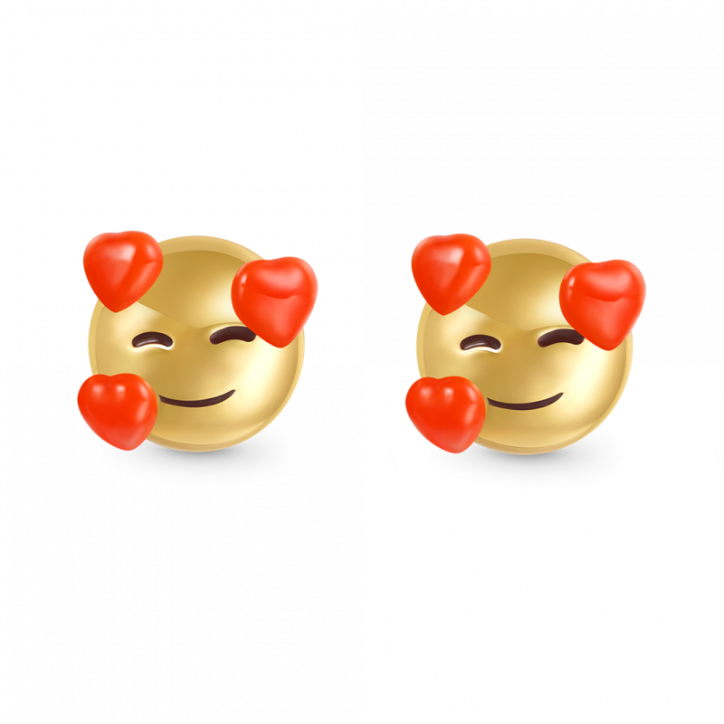 emoji Smiling Face Stud Earrings
