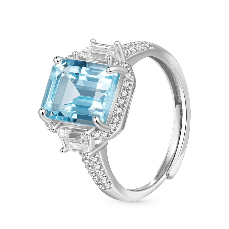 Blue Topaz Promise Rings