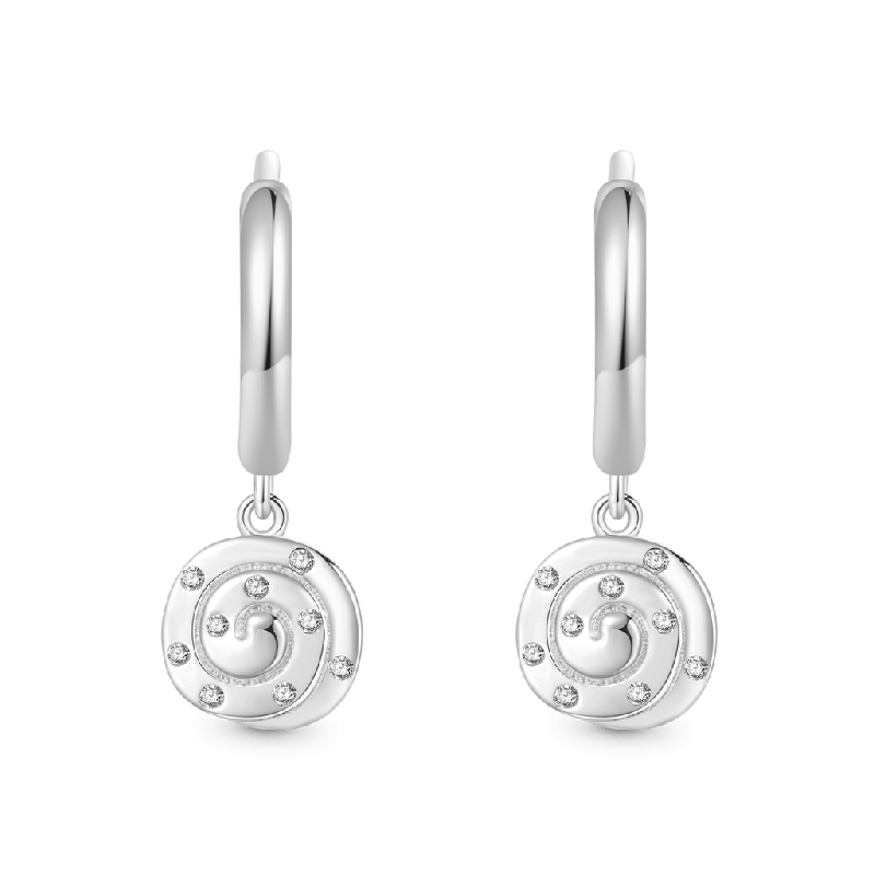 Cinnamon Bun Hoop Earrings