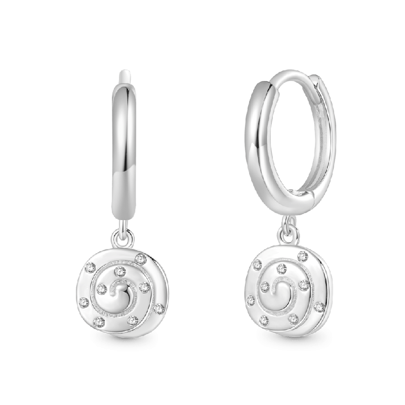 Cinnamon Bun Hoop Earrings