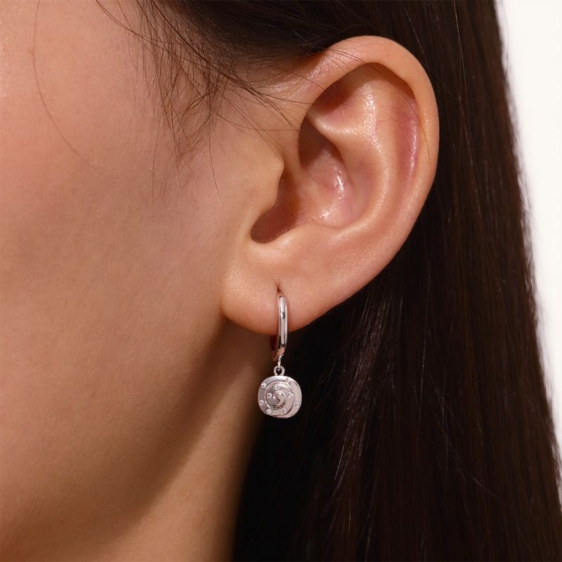 Cinnamon Bun Hoop Earrings