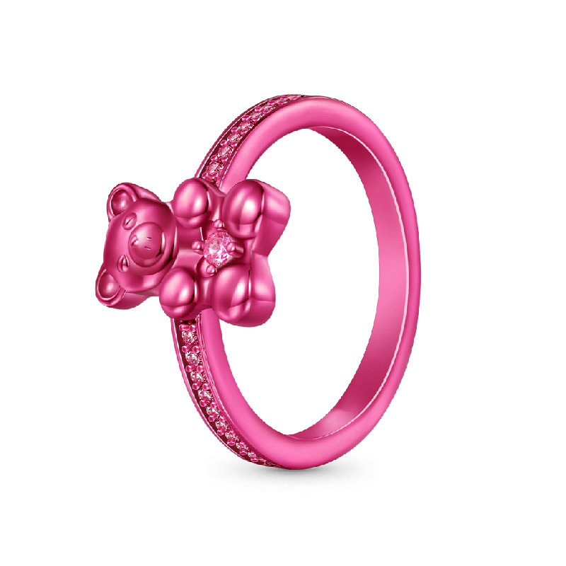 Pink Candy Bear Ring