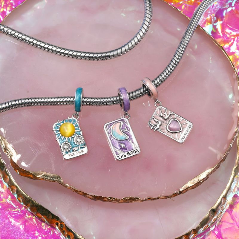 Purple Moon Tarot Card Pendant