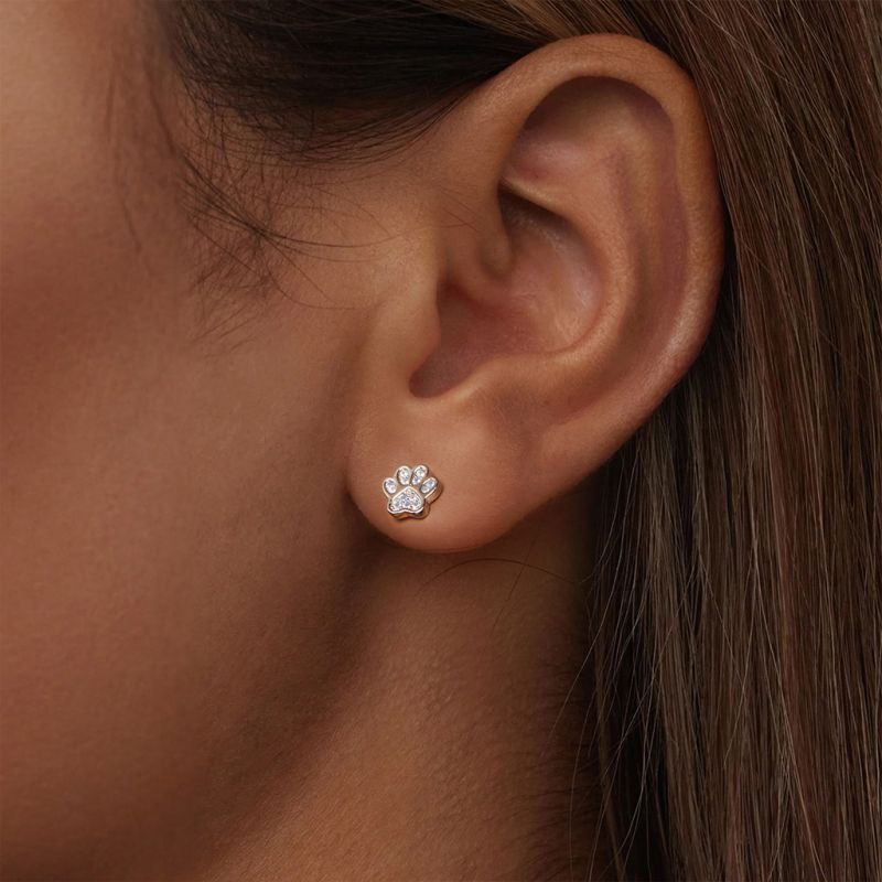 Cute Pet Imprint Stud Earrings