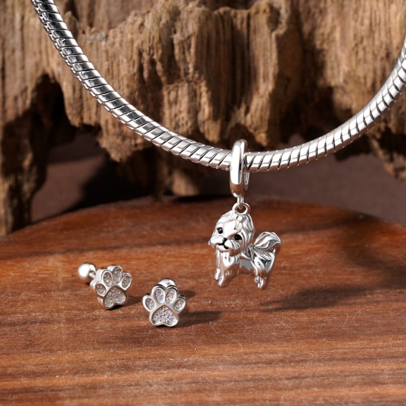 Cute Pet Imprint Stud Earrings