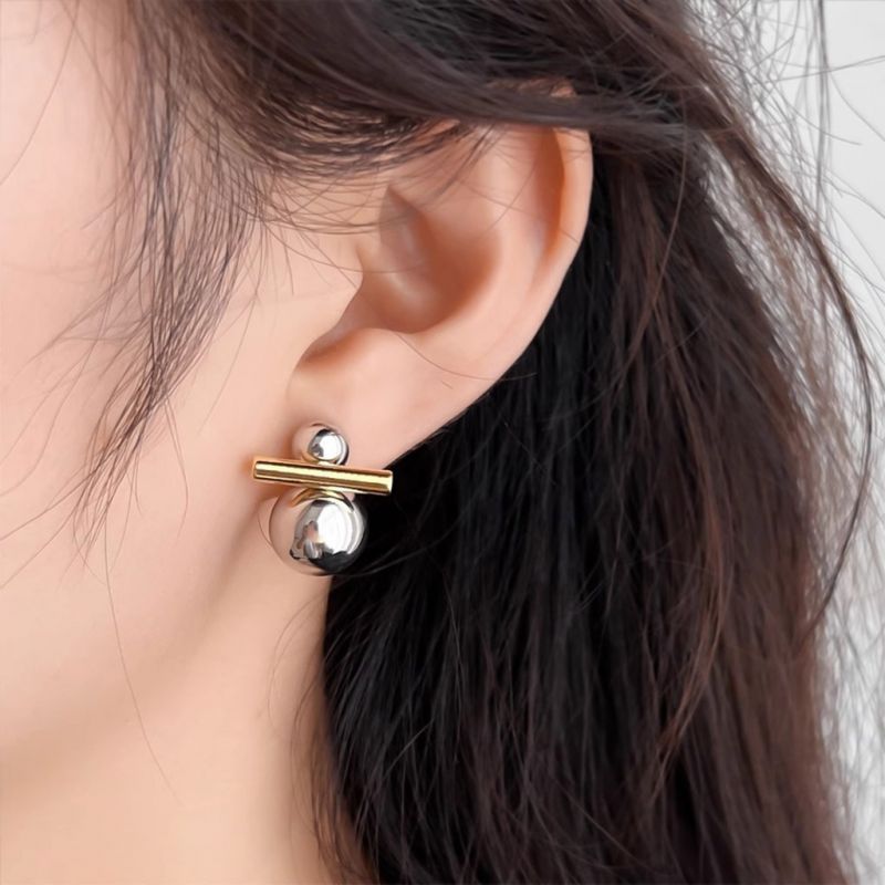 Silver Ball Ear Clips