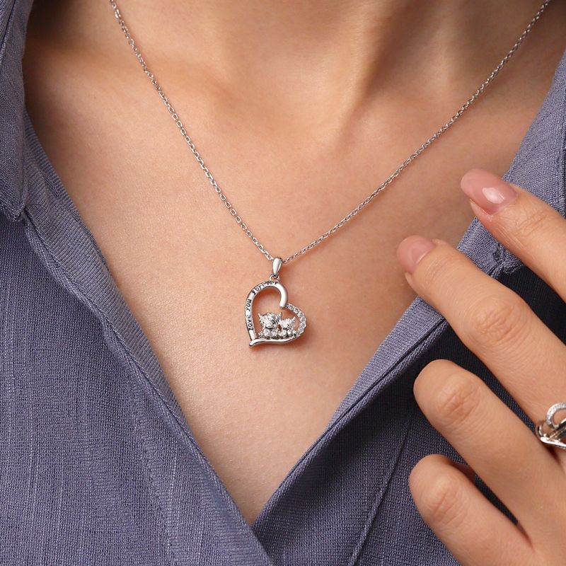 Highland Cow Heart Necklace