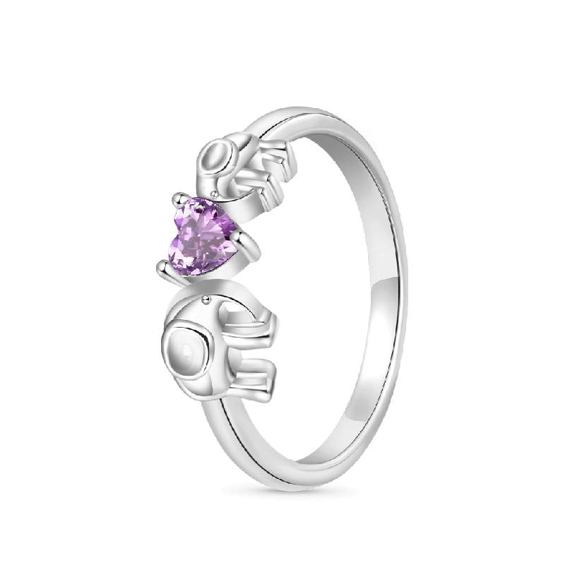 Elephant Mother Love Child Heart Ring