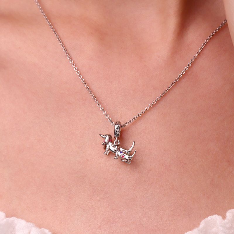 Dachshund Mother Child Pendant