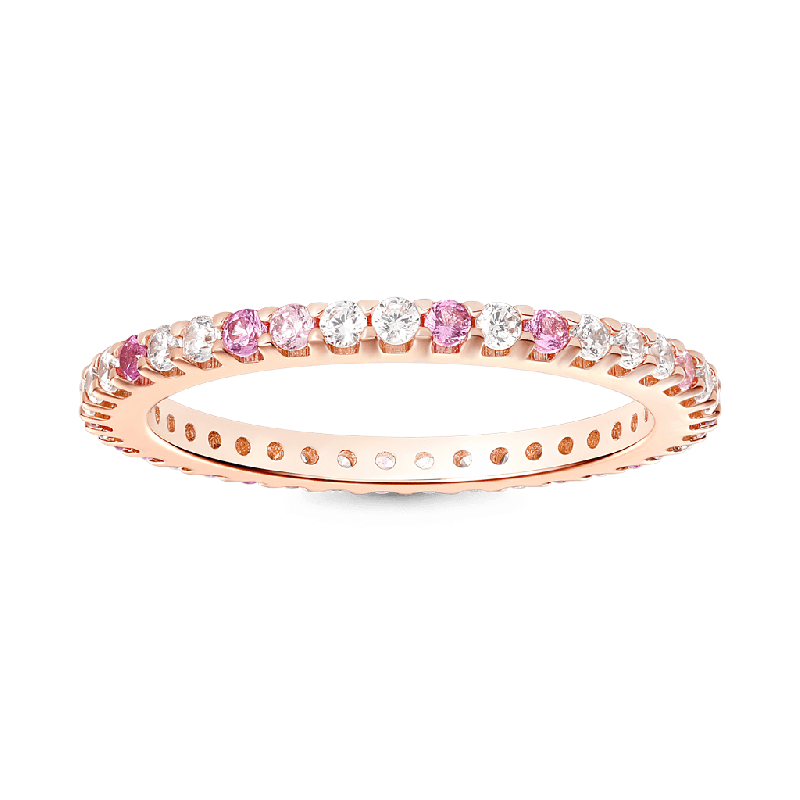 Gradient Morganite And White Topaz Ring