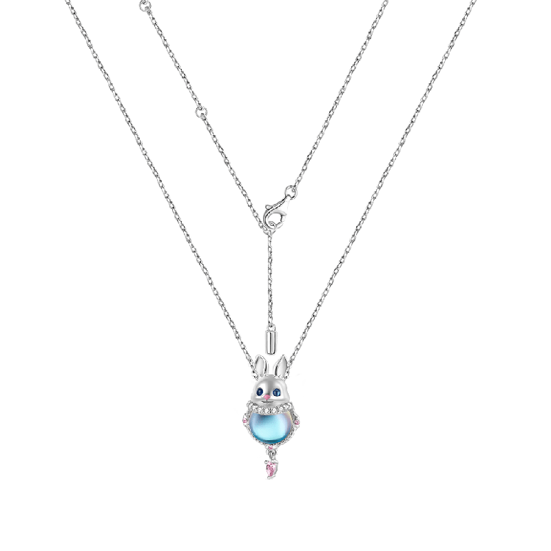Moonstone Easter Rabbit Necklace