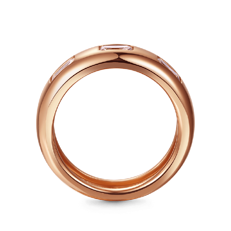 Triple Morganite Bezel Vintage Ring