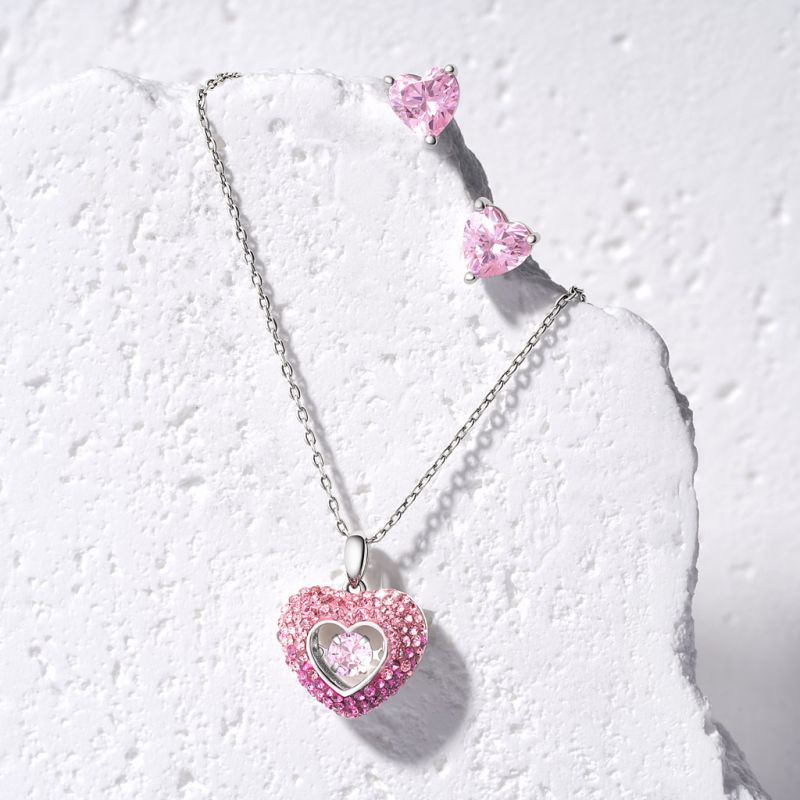 Heart Cut Birthstone Stud Earrings