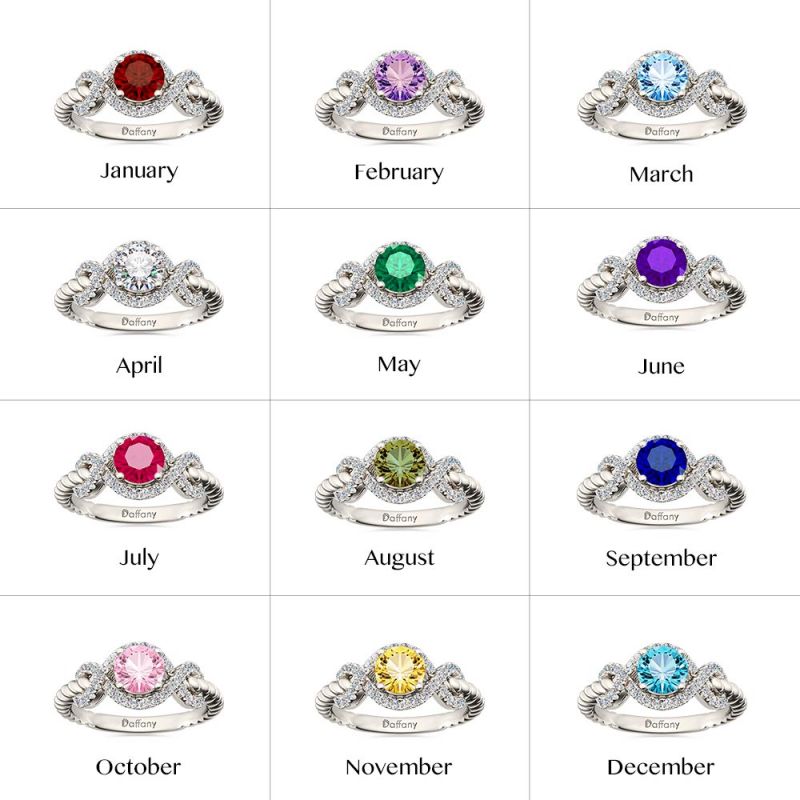 Round Cut Twist Infinity Ring