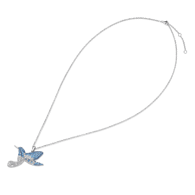 Hummingbird Pavé Pendant Necklace
