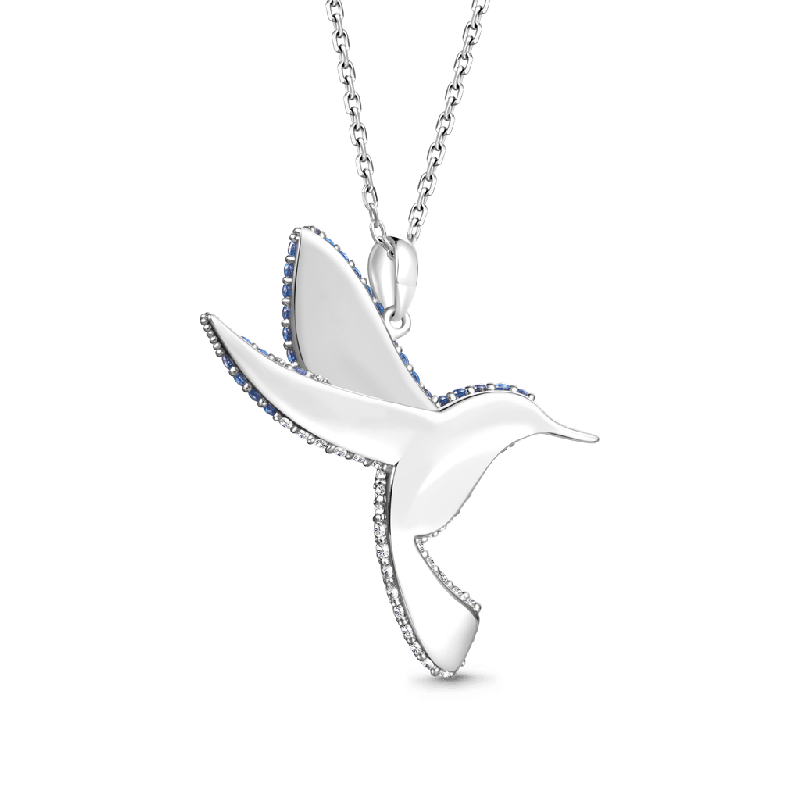 Hummingbird Pavé Pendant Necklace