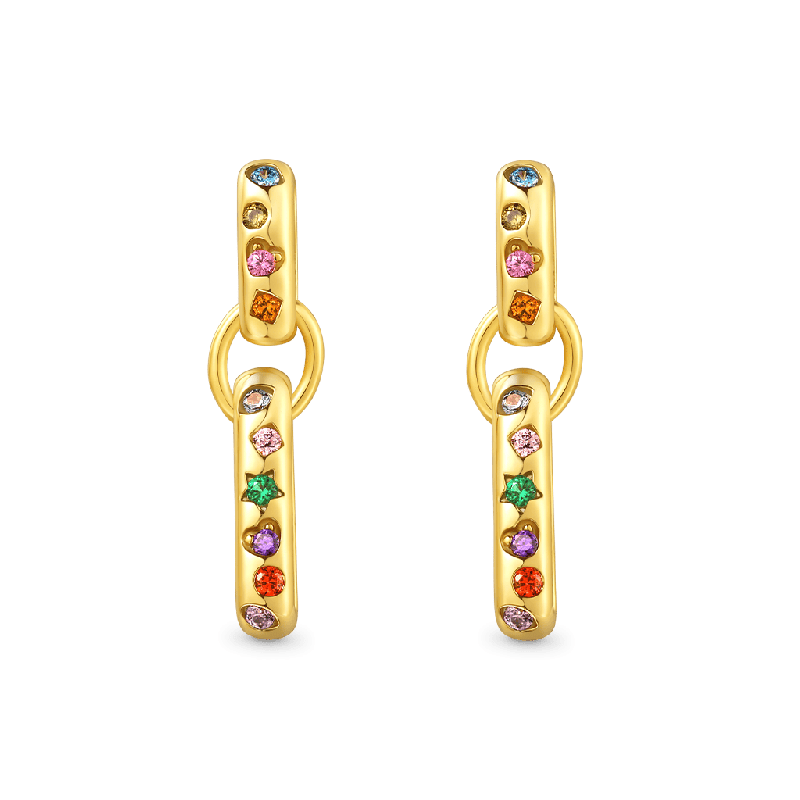Fancy Color Mixed Shape Earrings