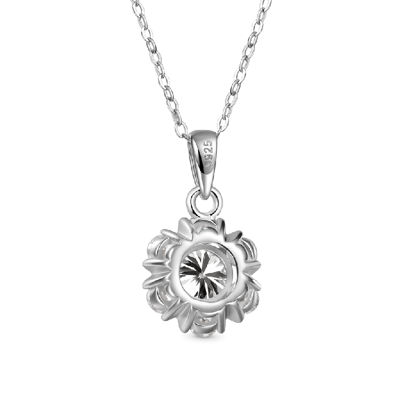 1Ct VVS Moissanite Snowflake Necklace