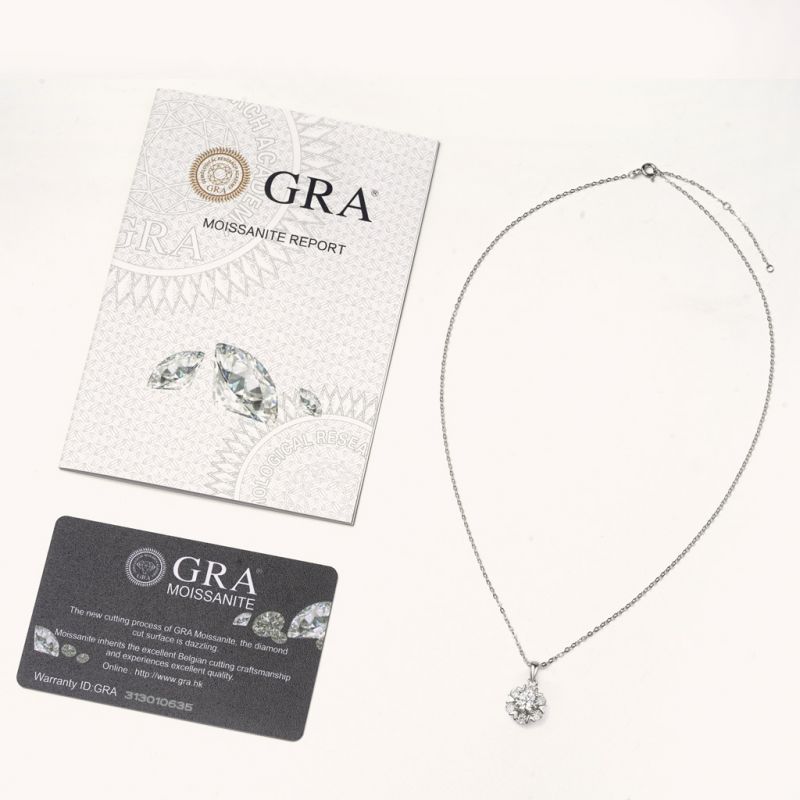 1Ct VVS Moissanite Snowflake Necklace