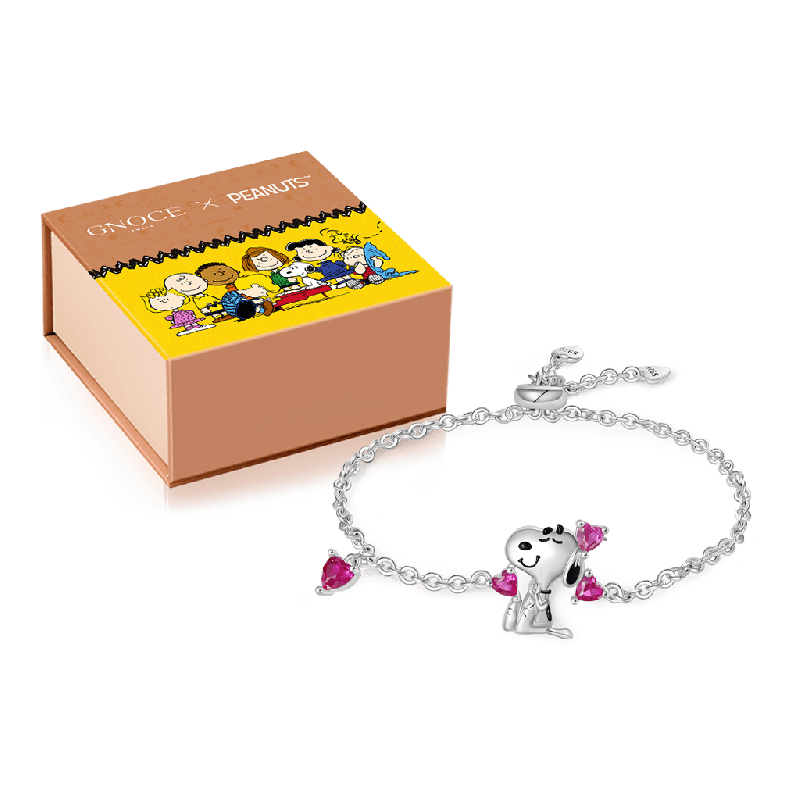 Peanuts Snoopy Love Heart Bracelet