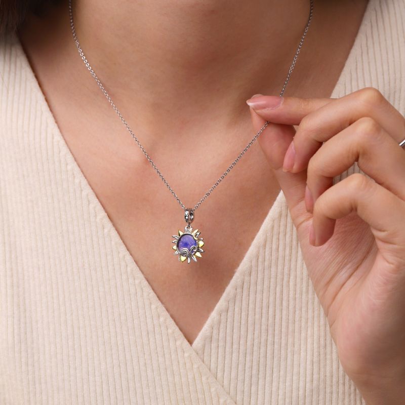 Starry Night Sunflower Glow-in-the-Dark Pendant