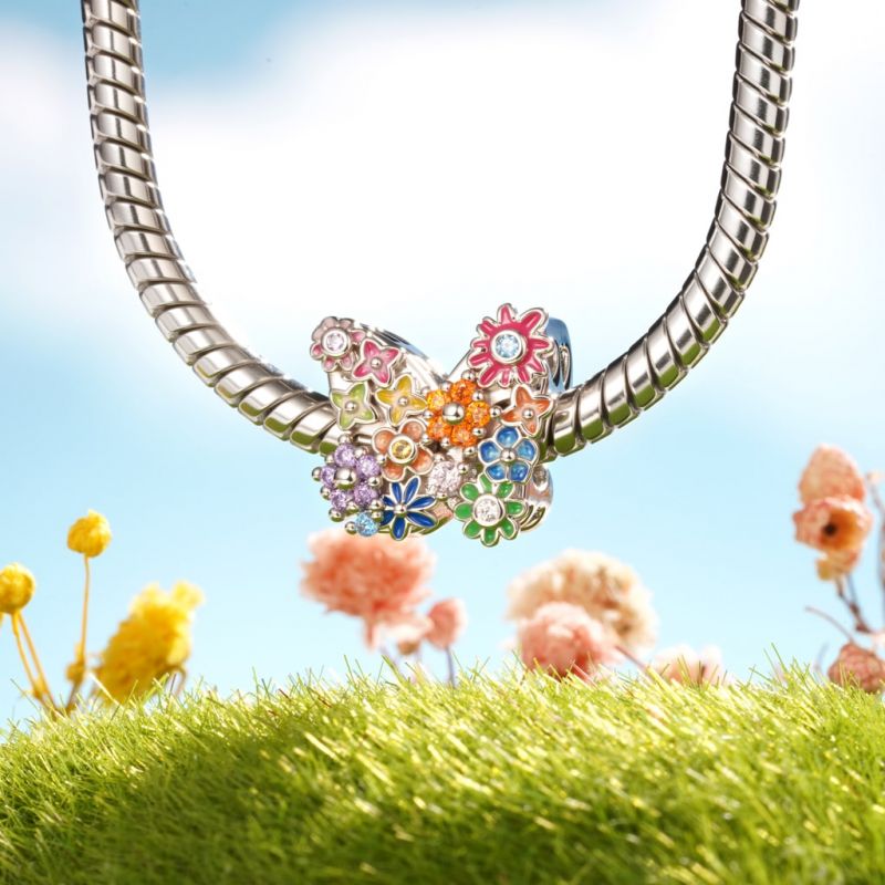 Butterfly Flower Charm