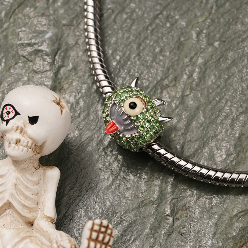 One-Eyed Monster Pumpkin Charm