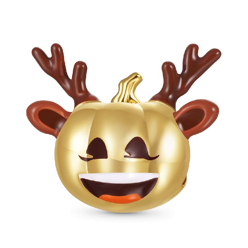 Elk Horns Pumpkin Charm