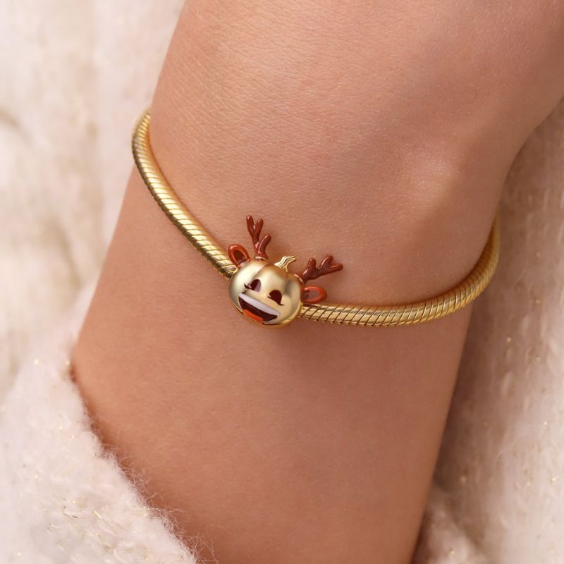 Elk Horns Pumpkin Charm
