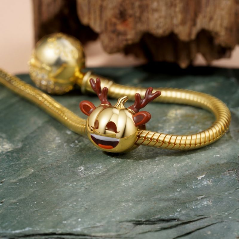 Elk Horns Pumpkin Charm