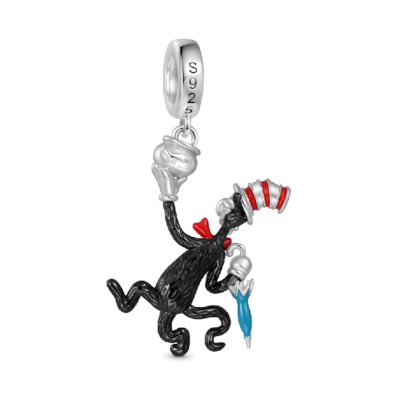 Cat with Umbrella Fishbowl Pendant