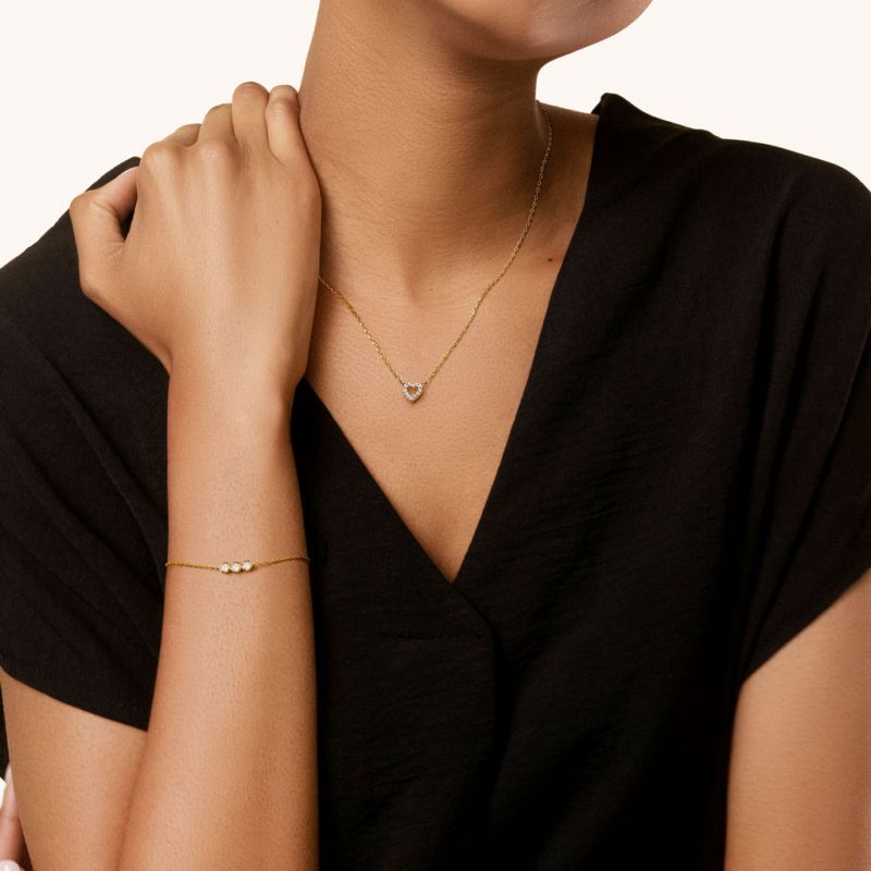 14K/10K Solid Gold Love Heart Necklace