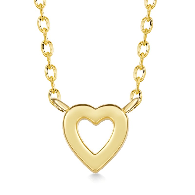 14K/10K Solid Gold Love Heart Necklace