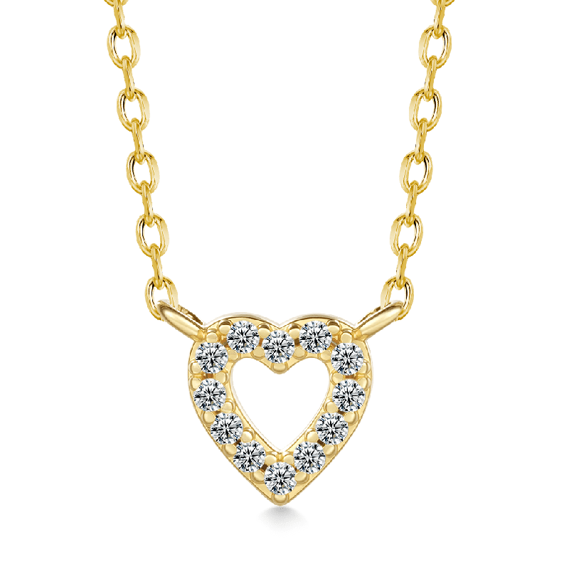 14K/10K Solid Gold Love Heart Necklace