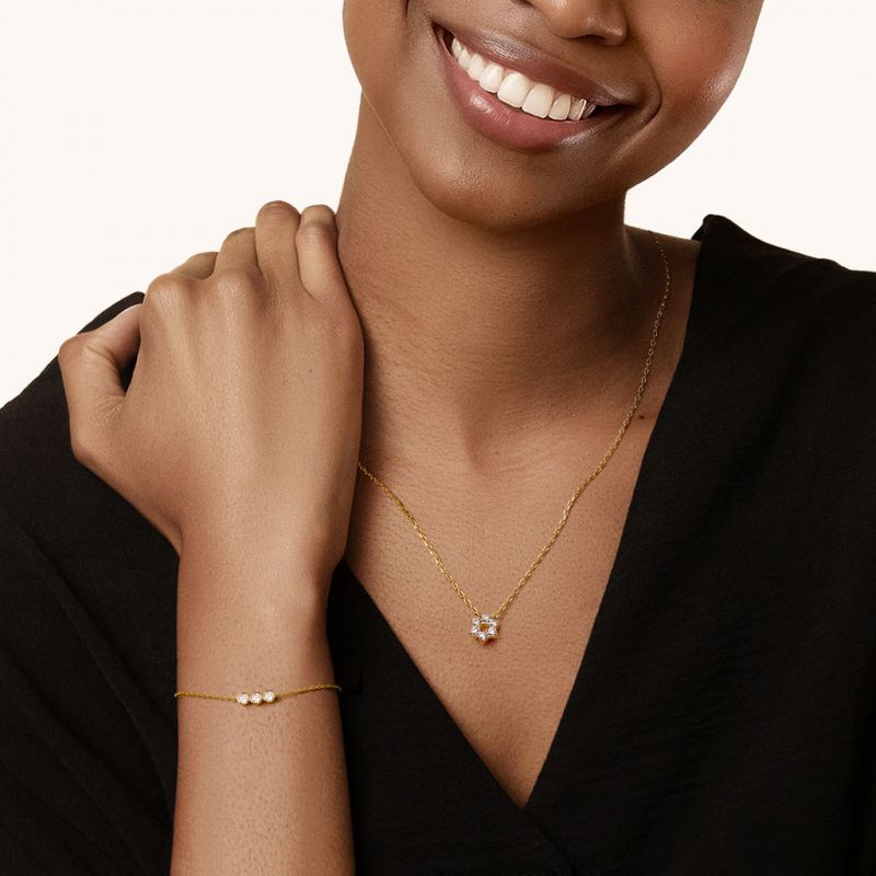 14K/10K Solid Gold Hexagram Necklace