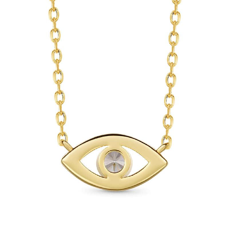 14K/10K Solid Gold Evil Eye Necklace