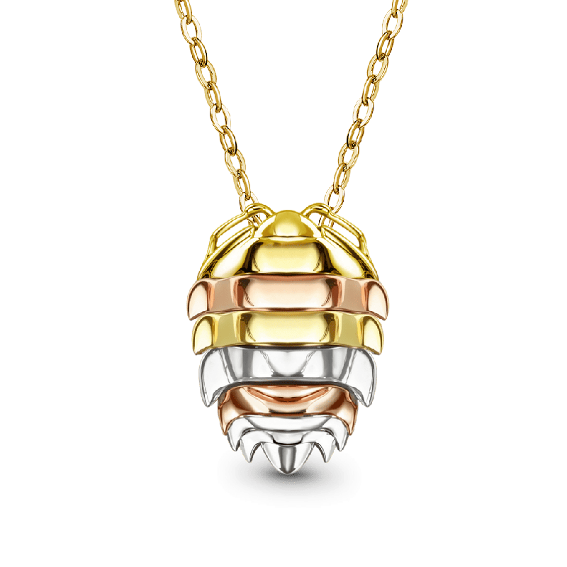 Rainbow Isopod Necklace