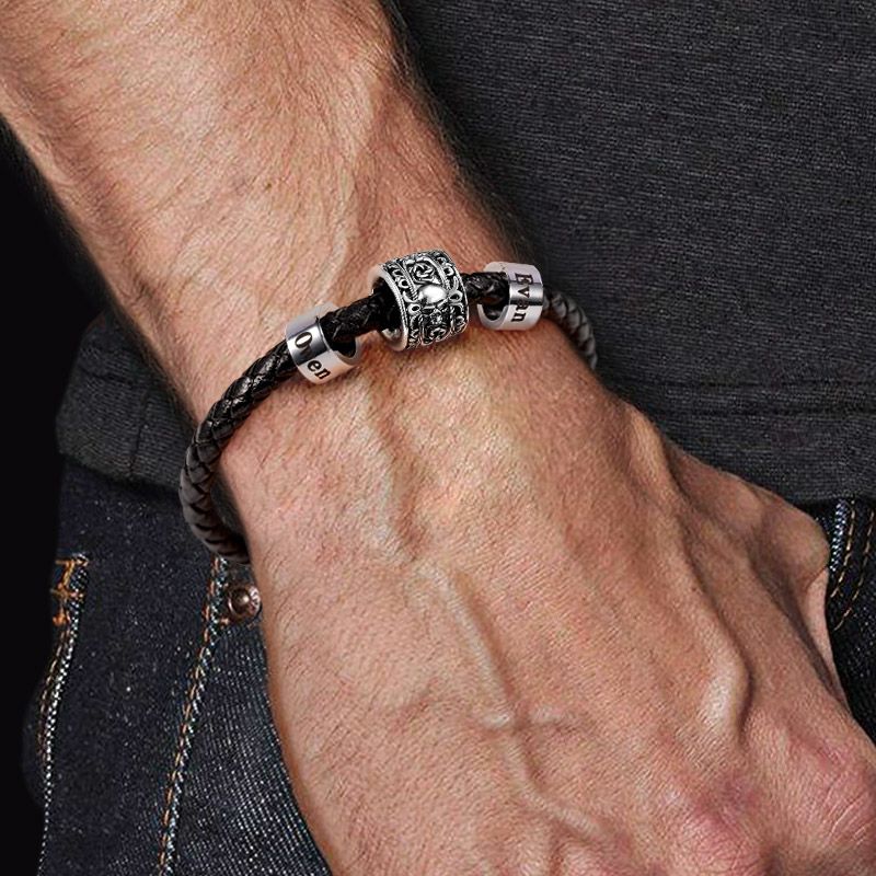 Skull Rose & Customized Charms Bracelet