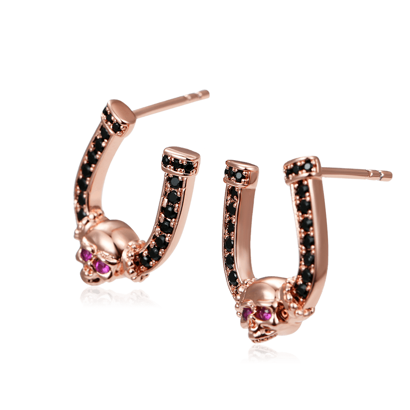 Horseshoe Skull Studs